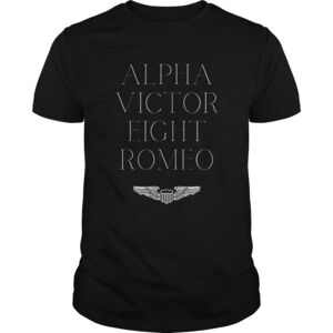 Alpha Victor Eight Romeo Pilot Plane Aviator Shirt